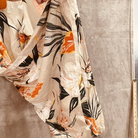 Patrons of Peace Pants Womens Large Floral Wide Leg Pleated Boho Pockets Rayon - Picture 15 of 16